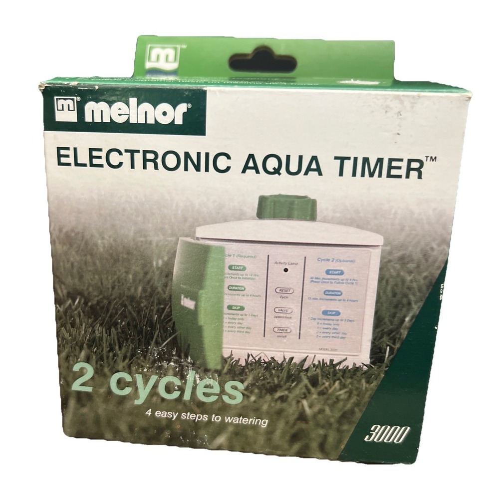 Melnor Electronic Aqua Timer-2 Cycles 3000 Electronic Programable NIB